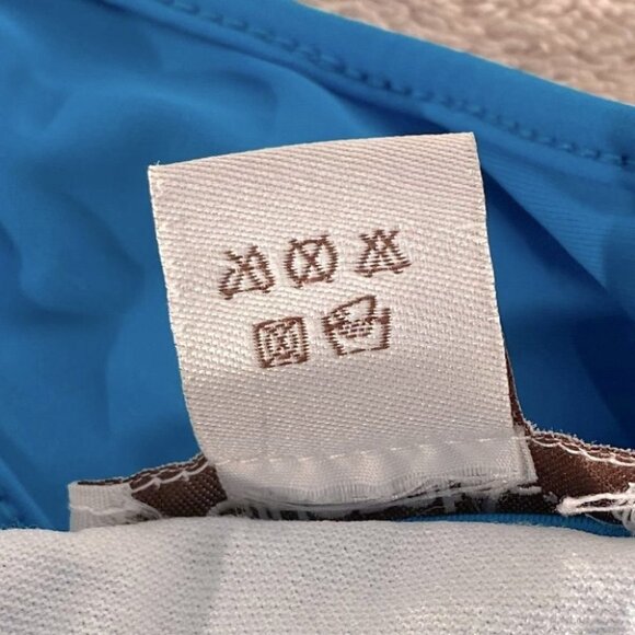 5/$25 Vintage 90s Bluenotes Blue String Bikini With O Ring Details L - Picture 6 of 15